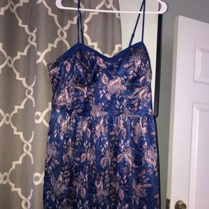 Blue Printed Dress (short)
